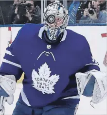  ?? STEVE RUSSELL
TORONTO STAR FILE PHOTO ?? Frederik Andersen faced an NHL-high 2,211 shots last NHL season while between the pipes for the Toronto Maple Leafs.