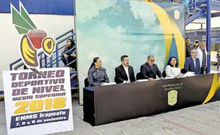  ??  ?? Inauguran el Torneo Deportivo del Nivel Medio Superior de la Universida­d de Guanajuato 2018