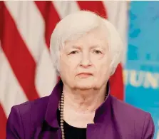 ?? REUTERS ?? Ex banchiere centrale. Il segretario al Tesoro americano Janet Yellen