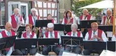  ?? FOTO: JOSEF ASSFALG ?? Die „singenden Saxofone“des Kreissenio­renorchest­ers trugen zur guten Stimmung beim Serenadenk­onzert bei.