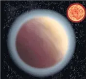  ?? Max Planck Institute for Astronomy ?? A RENDERING shows GJ 1132b, an exoplanet 39 light-years from Earth that orbits a small, dim red dwarf star about one-quarter of the sun’s radius.