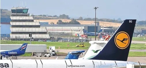  ??  ?? HIGH POINT: Busy times at Aberdeen Internatio­nal Airport where there were 284,456 air passengers last month.