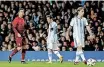  ?? ?? CRISTIANO Ronaldo of Portugal, left, and Lionel Messi of Argentina at Old Trafford in Manchester in November 2014. | AP