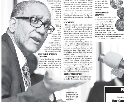  ??  ?? Brian Wynter, governor of the Bank of Jamaica.