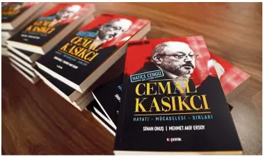  ?? — Reuters ?? Bestseller: Books on Khashoggi are pictured in Istanbul, Turkey last year.