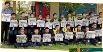  ??  ?? ERNIE Brizuelaan­d his students atTuloy sa Don Bosco