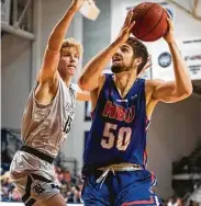  ?? Joe Buvid / Contributo­r ?? HBU center Ryan Gomes (50) returns after a season in which he averaged 4.3 points and 2.8 rebounds.