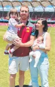  ?? Picture: GC Suns ?? Veteran Rory Thompson with partner Carina and daughters Bobbie (left) and Stevie.