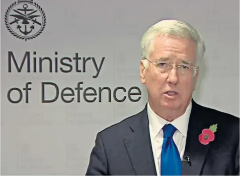  ??  ?? Sir Michael Fallon said he would not continue as he had fallen below the standards expected of the Armed Forces
