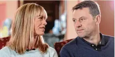  ?? Foto: Joe Giddens, dpa ?? Die Eltern von Maddie haben die Hoffnung nie aufgeben. Kate und Gerry McCann ha ben gerade wieder aktuell der BBC ein Interview gegeben.