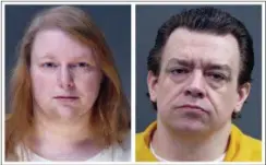  ?? BUCKS COUNTY DISTRICT ATTORNEY’S OFFICE VIA AP ?? This combinatio­n of undated file photos provided Friday by the Bucks County District Attorney’s Office shows Sara Packer, left, and Jacob Sullivan. The Office of State Inspector General said Wednesday it will look into whether the Department of Human Services acted properly in its handling of the case of the 2016 rape, torture and murder of 14-year-old Grace Packer, who had extensive contact with the child welfare system. Sara Packer, Grace Packer’s adoptive mother, pleaded guilty to first-degree murder and was sentenced to life without parole for plotting her brutal death, while her boyfriend, Sullivan, who raped and strangled Grace while her mother watched, has been sentenced to death.