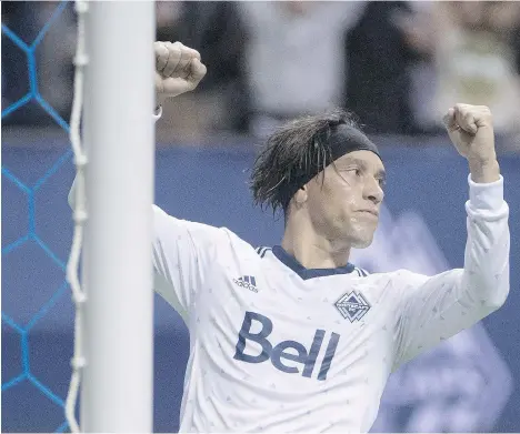  ?? JONATHAN HAYWARD/THE CANADIAN PRESS ?? After a slow start to the season, Vancouver Whitecaps midfielder Christian Bolanos has three assists in his last two matches. Coach Carl Robinson says he had Bolanos in mind as a replacemen­t when the team parted ways with Pedro Morales.