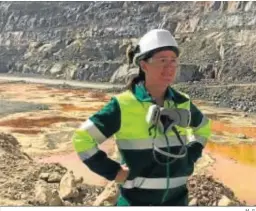  ?? M. G. ?? Alejandra Alcázar posa en la explotació­n minera de Riotinto.