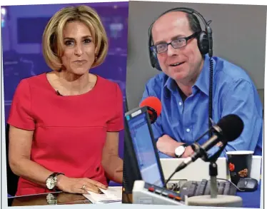  ??  ?? Office shift? Newsnight’s Emily Maitlis and Today presenter Nick Robinson