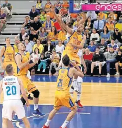  ??  ?? EL MEJOR. Pablo Aguilar sobresalió en el Herbalife Gran Canaria.