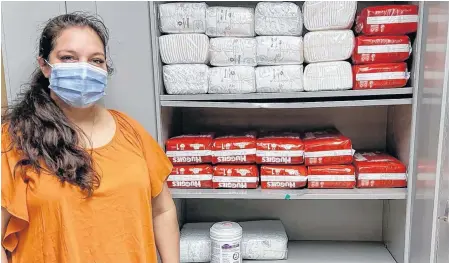  ?? ARDELLE REYNOLDS • CAPE BRETON POST ?? Sophia Basque-Denny has already fulfilled one of her election promises by opening a diaper and formula bank for new parents in Eskasoni.