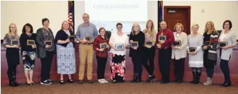  ?? Photo: Nebo School District ?? Nebo School District Teachers of the Year for the 2018-2019 school year.