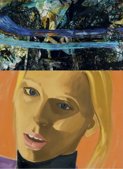  ??  ?? SOPRA . La copertina di Vogue Italia disegnata da David Salle ha come protagonis­ta Lili Sumner. Alcune illustrazi­oni da lui create per questo numero sono in mostra alla Galleria Ropac di Parigi dal 25 gennaio.