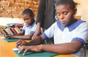  ??  ?? Pupils enrolled under the Inclusive Education Programme at Mahuwe Primary School