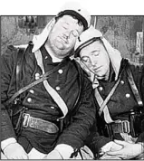  ??  ?? Stan and Ollie on ‘active’ duty