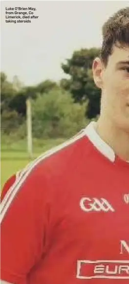  ??  ?? Luke O’Brien May, from Grange, Co Limerick, died after taking steroids