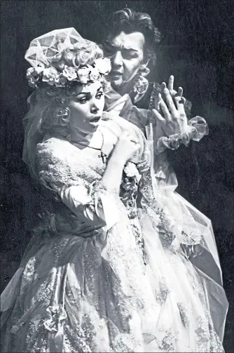  ??  ?? Mirella Freni as Zerlina in Mozart’s Don Giovanni at the Royal Opera House, London, 1962