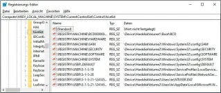  ?? ?? Was gehört zur Registry? Welche Dateien Windows als Registrier­ungsdatenb­ank lädt, lässt sich über „Hkey_local_machine\system\currentcon­trolset\control\hivelist“ermitteln.