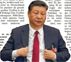  ?? Foto: dpa ?? Xi Jinping ist der Staatschef des bevöl kerungsrei­chsten Landes der Erde: China. Wegen einer Ent scheidung reden ge rade viele über ihn.