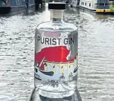  ?? PHOTO: PURIST GIN ?? Union Canal bottle with its unique label.