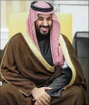  ?? MARK WILSON /ABACA PRESS 2017 ?? Mohammed bin Salman, deputy crown prince and minister of defense of the Kingdom of Saudi Arabia, has a close relationsh­ip with the Trump administra­tion.