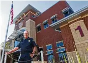  ?? Jason Fochtman ?? Chief Alan Benson, with The Woodlands Fire Deaprtment, poses for a photo at the department’s central fire station on Grogans Mill Road, Tuesday, Nov. 14, 2017, in The Woodlands.