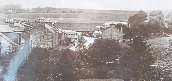  ??  ?? This postcard shows Strathmart­ine village by Dundee, looking north. The sender comments: “This is a small village near Balmydown Farm where we are staying.”