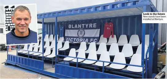  ??  ?? Look to the future New stands have been installed at Blantyre.