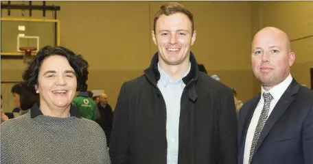  ??  ?? In attendance at the Good Counsel College careers night were Mary Lou O’Kennedy, chairperso­n parents council; Mathew O’Hanlon, guest speaker and Mark O’Brien, principal.