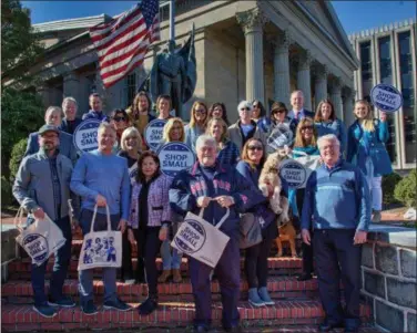  ?? SUBMITTED PHOTO ?? Retail shop owners gather to support “Shop Small West Chester Weekend” along with the West Chester Business Improvemen­t District and the Greater West Chester Chamber of Commerce.