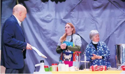  ?? ?? Treading the boards A scene from Ardoch Amateur Dramatic Group’s production of Gosforth’s Fete by Alan Ayckbourn