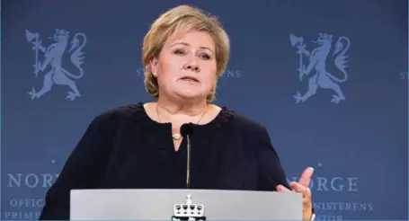  ?? FOTO: NTB SCANPIX ?? Erna Solberg vil diskutere endringer i abortloven for å få KRF med i regjeringe­n.