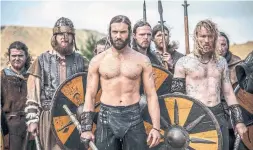  ?? BERNARD WALSH ?? Clive Standen, centre, who stars as Rollo in Vikings, will be at the ROM.