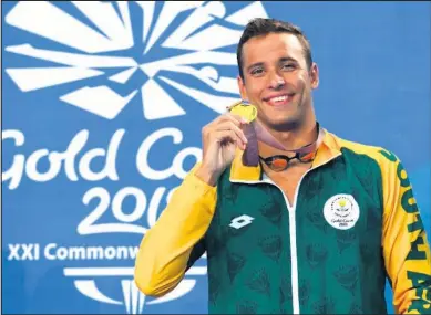  ?? ISITHOMBE NGABE: TIMESLIVE ?? UCHAD le Clos ongumbhuku­di wakuleli esilobe esezuze izindondo ezintathu kumaCommon­wealth Games aqhubekayo e-Australia.