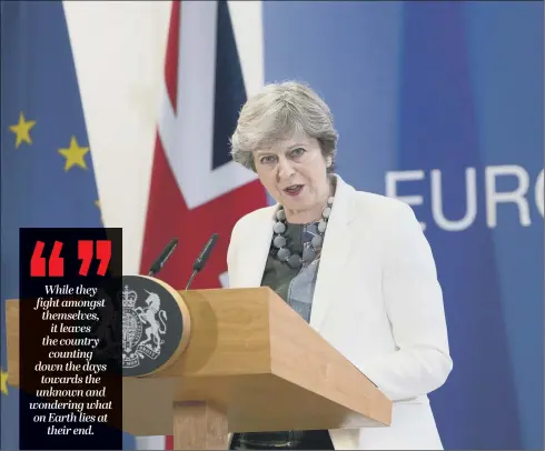  ??  ?? At a time when strong leadership is needed during the Brexit negotiatio­ns, Theresa May’s premiershi­p appears beset by potential disasters.