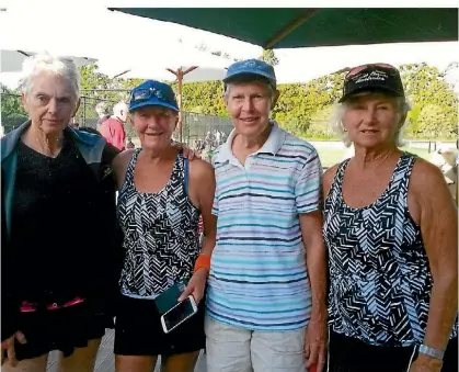  ?? SUPPLIED ?? From left Jeanette Harding, Laurel Hatchard, Marlene Foreman, Pam Wray won the gold medal for the 70 plus division at the national teams tennis tournament at Keri Keri.