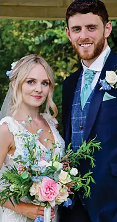  ??  ?? Tragic death: PC Harper with Lissie on their wedding day