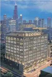  ?? PROVIDED ?? A rendering of the building at 345 N. Morgan St. that’s expected to open in September and will house investment firm Wellington Management.