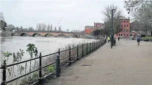  ??  ?? The River Severn at Worcester.