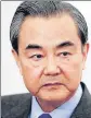  ?? REUTERS ?? Wang Yi