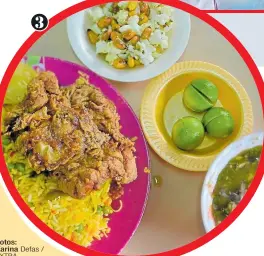  ?? Fotos:
Karina Defas / EXTRA ?? 3. Para los más hambriento­s les agrega un arroz especial con verduras.