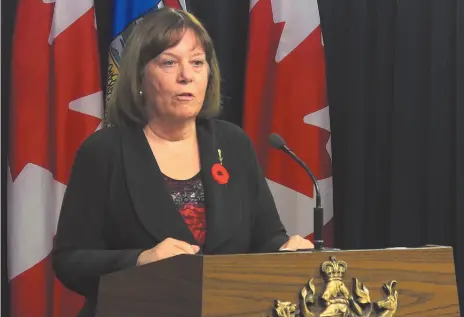  ?? CITIZEN NEWS SERVICE PHOTO ?? Alberta Energy Minister Marg McCuaig-Boyd speaks at the Alberta legislatur­e in Edmonton on Friday.