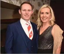  ??  ?? Vincent and Siobhan Browne at the Dromtariff­e GAA Victory Dinner Dance in Killarney.