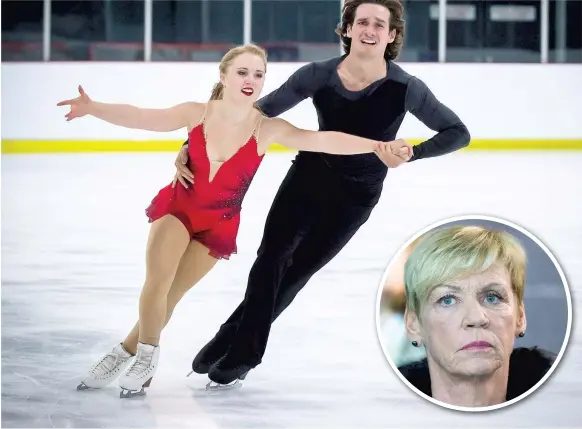  ?? PHOTOS TOMA ICZKOVITZ AGENCE QMI ?? Malgré un retard à récupérer dans l’exécution de leurs routines en raison de blessures, Julianne Séguin et Charlie Bilodeau demeurent des candidats pour former l’un des trois couples canadiens aux prochains Jeux olympiques. Ils s’avèrent « le dernier...