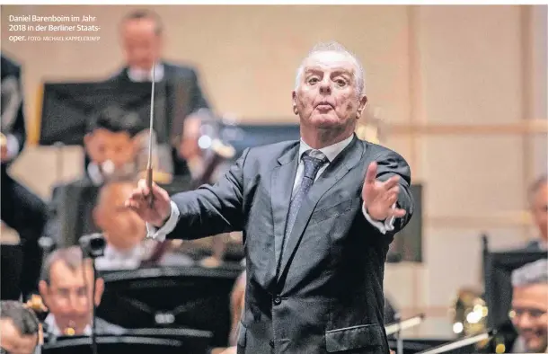  ?? FOTO: MICHAEL KAPPELER/AFP ?? Daniel Barenboim im Jahr 2018 in der Berliner Staatsoper.